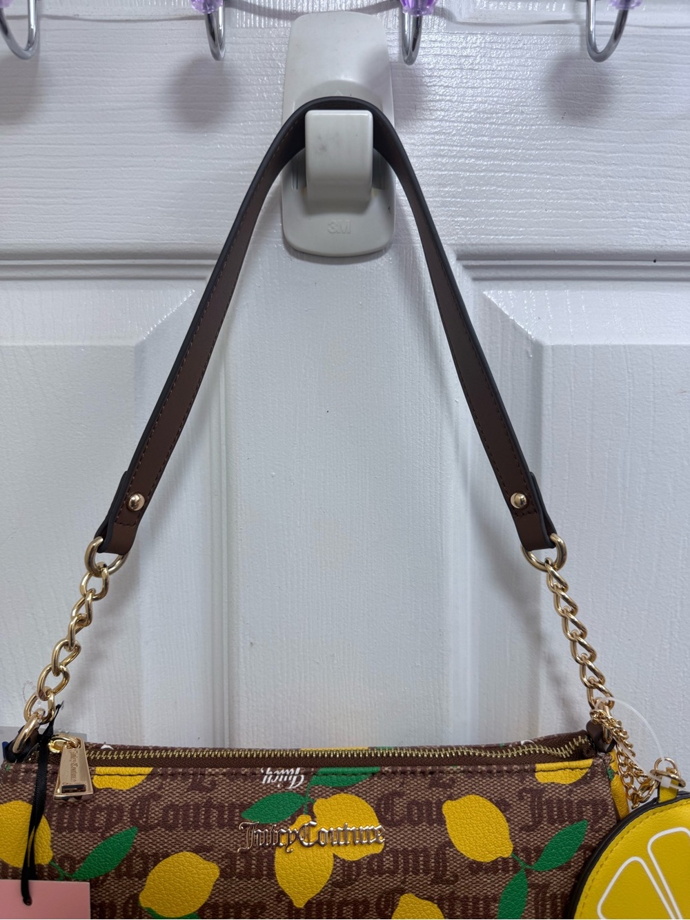 NWT Juicy Couture Fruitful Lemon Print Shoulder Bag with Lemon Charm - Picture 4 of 6